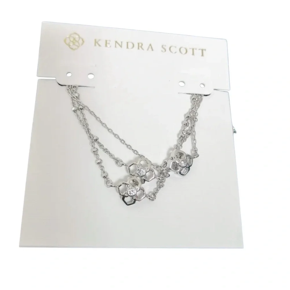NEW KENDRA SCOTT Rue Multi Strand Bracelet In‎ Silver